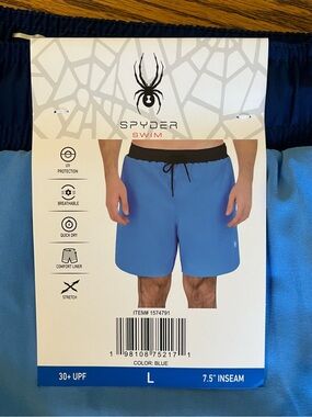 SPYDER SWIM men’s swim shorts. Size Large. New with tags.